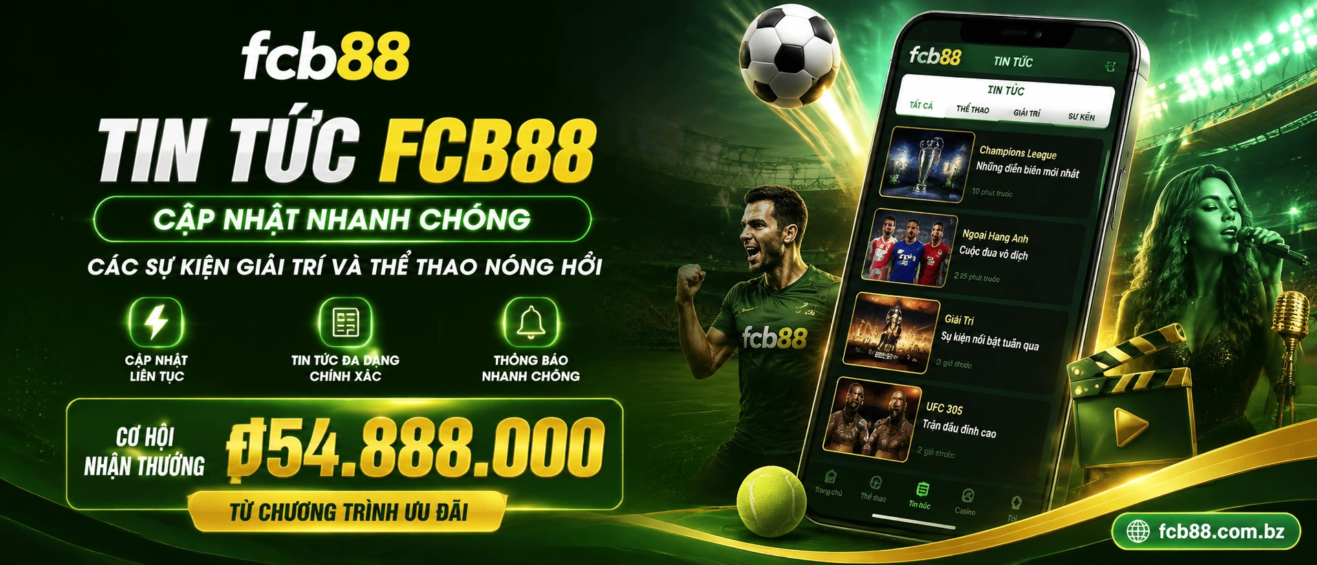 Giao diện tin tức FCB88 hiển thị trên điện thoại di động